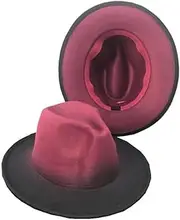 [Hcclijo] Hat Gradient Fedora Hat Panama Fedora Fedora Hat Men's and Women's Jazz Hat Fedora Hat GrassWinter Hat