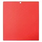 TableCraft Silicone 15" x 11" Rectangular Trivet / Mat - Red