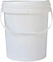 Bulk 10x 10L Plastic Buckets + Lids - Empty White With Handle - Large Food Pail