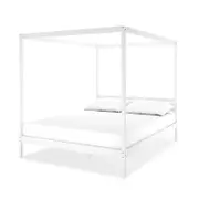 Aurelius Solid Pine 4 Poster Bed Frame - White