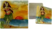 Capiz Shell Trinket Box, 3", Hula Dancer