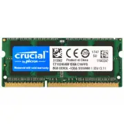 CRUCIAL 8GB DDR3L 1600 PC3-12800 Laptop SODIMM 204-Pin Memory RAM DDR3L 1x 8G