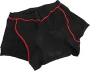 [Tuwei] Bike Underwear Shorts, Elastic Waistband Red Breathable Bike Underwear Mesh Cloth Quick Dry for Sports (2XL)