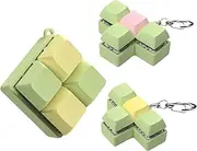 Fidget Toys Keyboard Keychain, 4-Key Green Switches Keycap Key Chain Fidget Keyboard Clicker Stress Relief Toys for Adults Kids