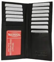 Mens Black Slim Genuine Leather Tall Thin Multiple Credit Cards ID Holder Wallet