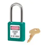 Master Lock | Zenex Thermoplastic Safety Padlock, 1-Pack | SKU: 410TEAL
