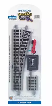 Bachmann #4 Turnout Right, HO Scale, #BAC44558