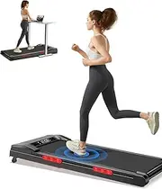 CURSOR FITNESS Compact Walking Pad Treadmill | Under Desk Design, Triple Shock Absorption, 2.5HP Quiet Motor (Incline Model)