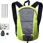 Cycling Backpack 15L, Waterproof Safety Backpack for Cycling with LED Signal Indicator and Remote Control, USB Rechargeable Outdoor Bike Riding Rucksack for Men Women