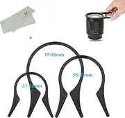 3 Packs Camera Lens Filter Wrench Kit Filter Removal Wrench Tool Set for 37-52mm 55-72mm 77-95mm CPL UV ND Filter Disassemble