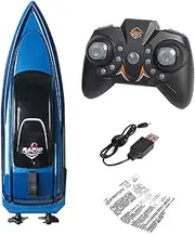 LED RC Boat, Lake Bathtub Racing Boat, High Speed Boat Toy, Remote Cotnrol, Rechargeable, 11.5cm/4.53inches, for Sea Side, Pool