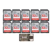 SanDisk 32GB 120MB s Ultra UHS I SDXC Memory Card 10 Pack Bundle