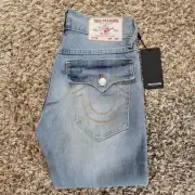 29x32 true religion men jeans - authentic geno relaxed slim/light brisk wash