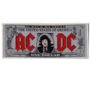AC/DC Angus Bank Note Dollar Bill Woven Patch Official Rock Band Merch