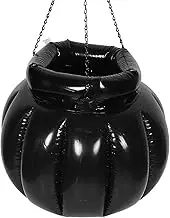 Abaodam Black Inflatable Cauldron Kettle Drink Containers for Halloween Parties Decor Candy Treats Ice Container Drinks Bucket
