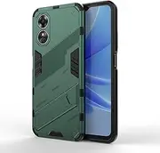 [YukeTop] Cover for Oppo A17 Case, Hard PC + Soft TPU, Invisible Bracket,Drop-Proof, Protective Cell Phone Cover for Oppo A17.(Dark Green)
