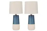 Amalfi Nash Bedside Lamps Set 2Pcs Fabric Lampshade Modern Table Lamp Home Decor