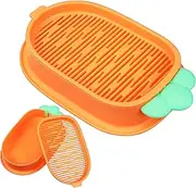 Kichvoe 2pcs Hydroponic Cat Grass Planters Adorable Carrot Shape Catnip Planters for Indoor Cats Durable Material Easy to Use
