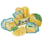 Herrschners® Fresh Lemonade Coasters with Holder Plastic Canvas Kit