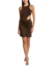 Et Ochs Skylar Racer Mini Dress 8 Brown