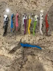 Corkscrew Waiters Wine Key Bottle Opener with Foil Cutter Set Of 8 Multicolor