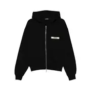 [Jacquemus] Jacquemus The Gros Grain Hooded Zip-up Sweatshirt M BLACK