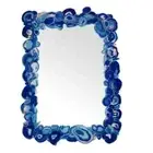 Blue Geode Agate Wall Mirror, Agate Wall Mirror Decor, Christmas Gifts 16"x20"