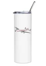 TWA Lockheed Constellation Stainless Steel Water Tumbler with straw - 20oz.