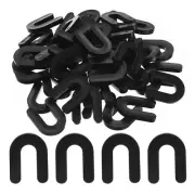 100Pcs Horseshoe Shim Tile Spacers Wall Floor Tile Plastic 1/4 Inch Black