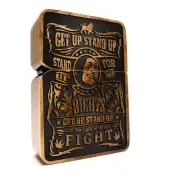 Unique Teakwood Lighter with Bob Marley Engraving | Refillable & Eco-Friendly