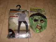 Classic BURGLAR CONVICT OR ZOMBIE CROOK MENS ADULT COSTUME NEW SZ MED (M)