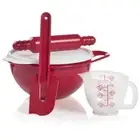 Brand NEW Tupperware 4 Piece Kids Mini Baking Set Bowl spatula Rolling Pin Jug