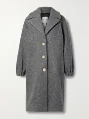[Patou] Patou - Elliptic Wool-blend Bouclé Coat - Gray - FR 42 FR 42 Gray