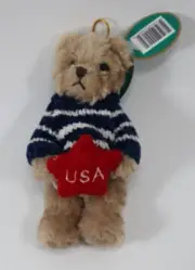 D4 Freddy Freedom miniature ornament Bearington Teddy Bear plush 3713 patriotic