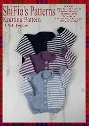 Knitting Pattern-KP441-childs cardigan boy or girl 3 sizes -USA Terminology