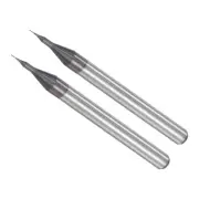 1x0.2mm Tungsten Carbide CNC End Mill CNC Router Bits Right Hand 2pcs