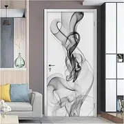 Door Stickers PVC Waterproof 3D Door Sticker Wallpaper Wall Decals Living Room Bedroom Door Decoration Mural(95x215cm)
