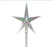 CERAMIC CHRISTMAS TREE STAR~~ Plastic~~~ Clear Aurora Large Star