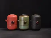 Ceramic Portable Gaiwan Tea Set Travel Bag Teapot Tea Cup Office Gift Drinkware