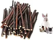 200g (7oz) Apple Sticks, Natural Apple Branch Pet Snacks Chew Toy, Molar and Teeth Grinding Toy for Small Animal Rabbits, Chinchillas, Hamsters, Guinea Pigs by HongYH