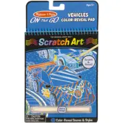 Melissa & Doug On The Go Scratch Art Color Reveal Pad-Vehicles