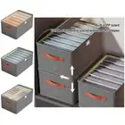 Clothes Storage Box Moistureproof Classified Storing Closet 6/7/9 Grids Pants