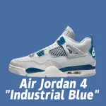 【NIKE 耐吉】休閒鞋 AIR JORDAN 4 INDUSTRIAL BLUE 軍藍 男鞋 FV5029-141