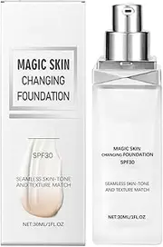 Color Matching Foundation - Color Adjusting Foundation | SPF 30 Coverage Cream Hydrating Natural Base Glow Face Women Lightweight for Daily