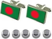 [Select Gifts] Shirt Dress Studs Bangladesh Flag Cufflinks
