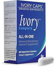 Ivory Caps Ivory Complete ALL-IN-ONE Advanced Glutathione/Vitamin C Supplement with Alpha Lipoic Acid, Bearberry Extract and Green Tea Extract