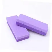 OFFIGAM 3pcs Double-sided Pedicure Pumice Stone Foot Care Tools for Dead Skin Removal Ergonomic Design Safe Pu Material for High-heel Wearers and Long Walks Purple