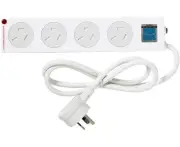 HPM 4 Outlet Surge Protected Powerboard Child Safe