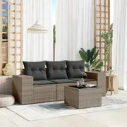 Garden Sofa Set with Cushions Modular Sofa Modular Sofa Poly Rattan vidaXL