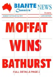 BIANTE BROCHURE - Allan Moffat #65E XY GTHO Falcon BATHURST 1971 NEW Suit 1:18
